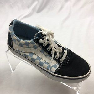 Vans Old Skool Checkered Blue Topaz Womens 8.5 Canvas Shoe Sneakers
